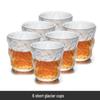 Shangqi Frosted Tree Pattern Glass Cups - Short Glacier Style (6-Pack)