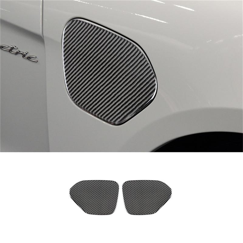 Black Car Interior Decoration Protection Carbon Fiber Sticker For Porsche Taycan 2019-2025 Auto Styling Accessories