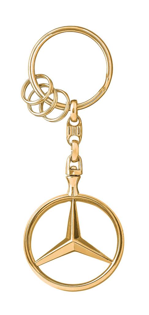 Genuine Key Ring Open Star Gold [Mercedes-Benz Collection]