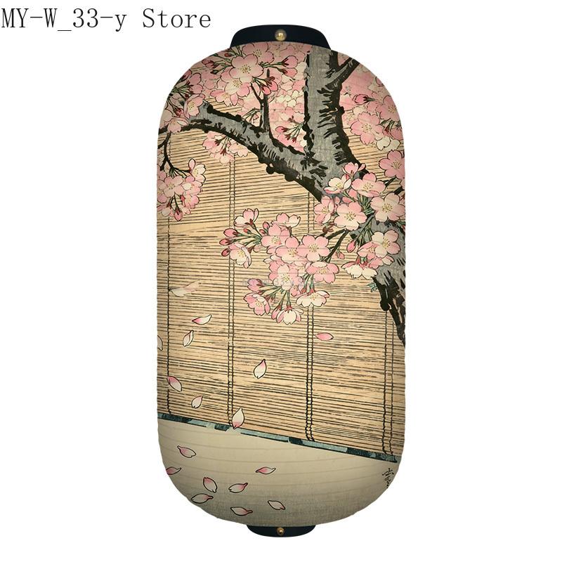 25x50cm Japanese-style Cherry Blossoms Cloth Lantern Ukiyo-e Traditional Printed Lantern Izakaya Cuisine Wedding Party Decor