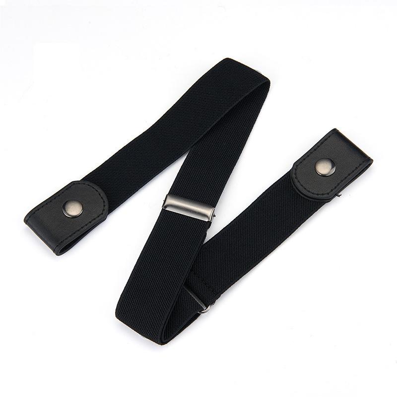 Lazy Belt Invisible Seamless Automatic Buckle Punching-free Elastic Belts for Men and Women Adjustable Belts Corset Belt