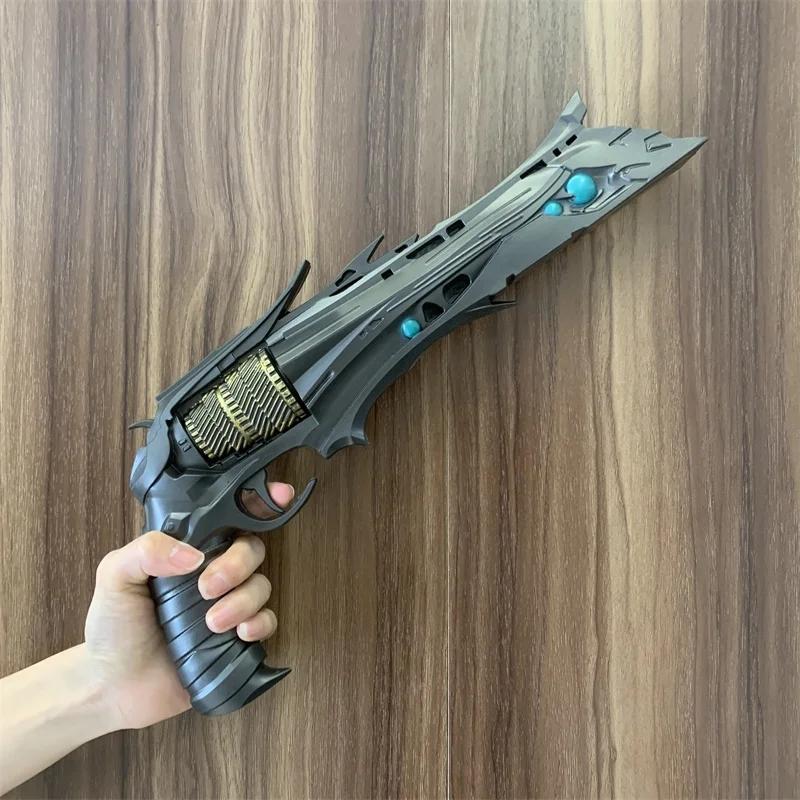 Cosplay Golden Guns Laser Rifle Revolver Prop Weapons Model Gun No Shotting Safety PU Rubber Halloween Gift