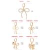 Elegant Gold Plated Metal Earring Unique and FashionableThin Hoop Earring with Unique Details Cute Bowknot Ear Rings