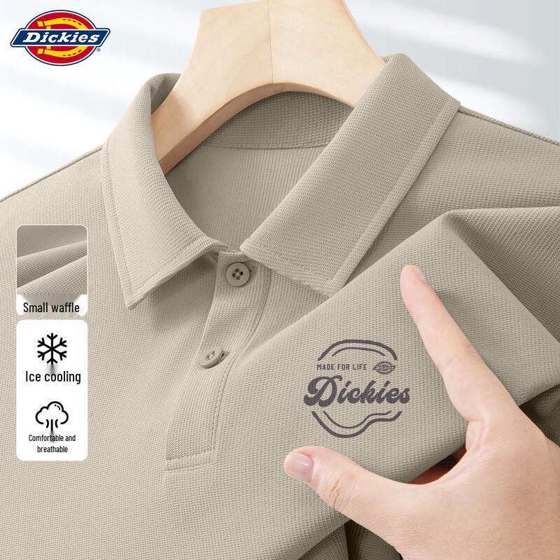 

Мужская футболка-поло Dickies с коротким рукавом из прохладной вафельной вязки L