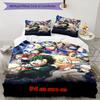 3pcs Custom Name My Hero Academia Bedding Set Duvet Cover Closure Includes 1 Duvet Cover & 2 Pillowcases, Soft and Comfortable for All Seasons.