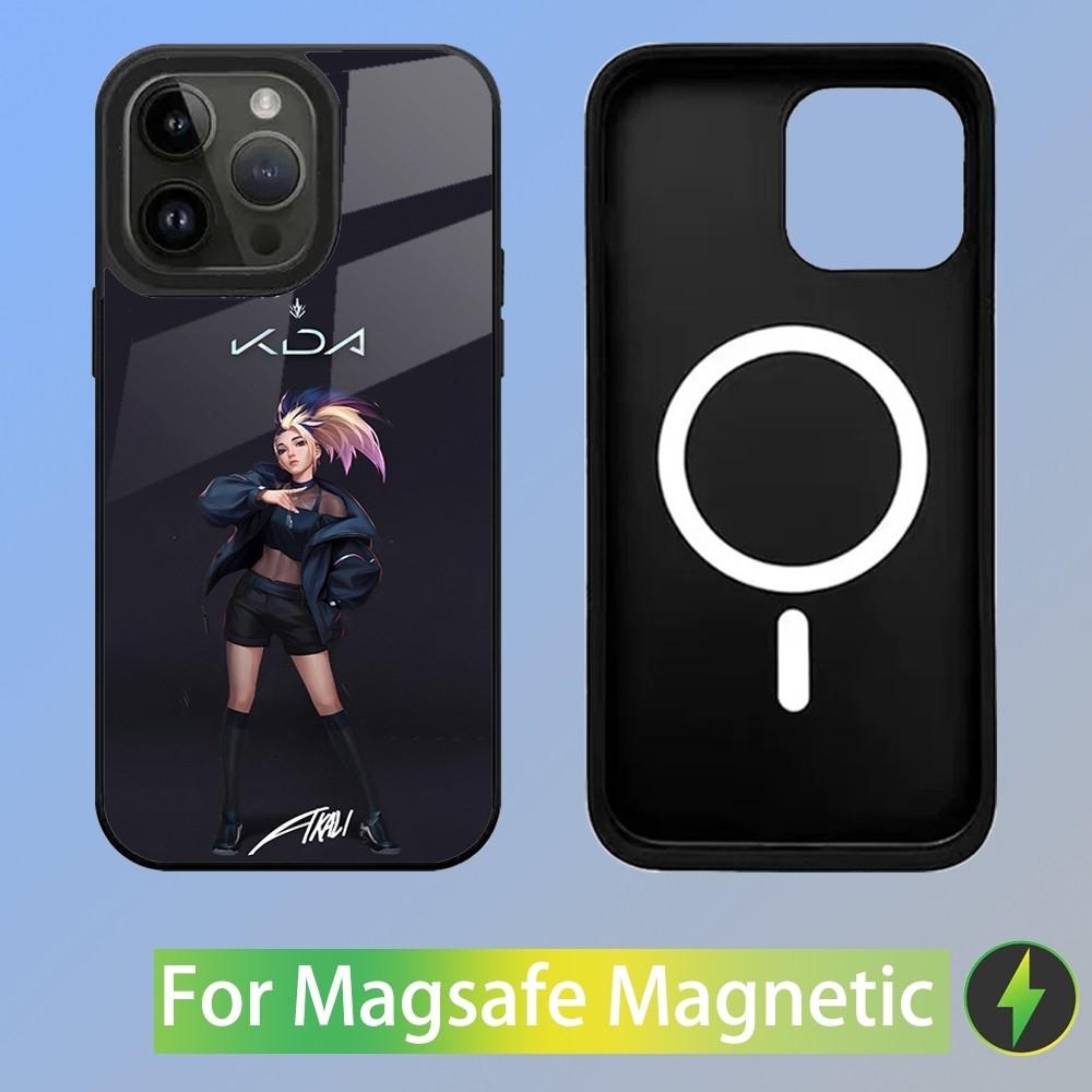 

LOL-L A-Akali kda Game Phone Case For iPhone 15,14,13,12,11,Plus,Pro,Max Mini Magsafe Magnetic Wireless Charging iPhone15promax