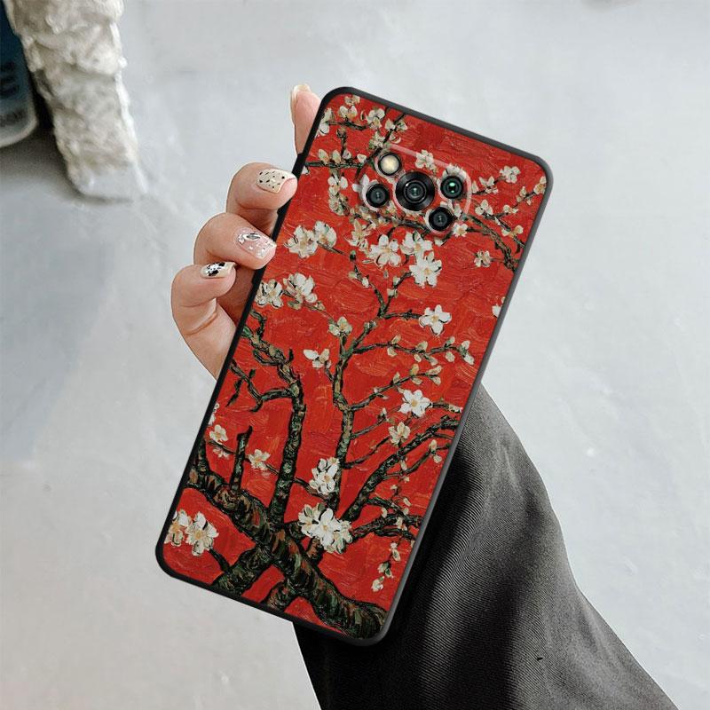 Van Gogh Art Retro Plum Blossom Case For Xiaomi Poco X3 Nfc X4pro M3 C40 For Mi 12 11 10 10t 8 Note10 Lite 11ultra 11t Pro F1