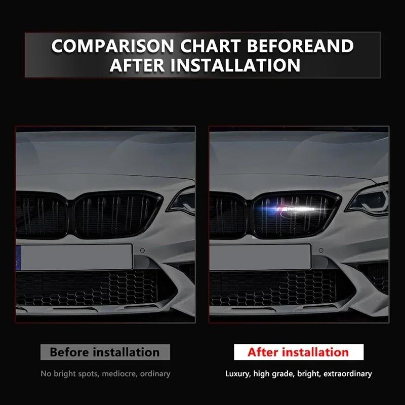 2025 Hot 1pcs Car Front Hood Grille Emblem Badge Labeling LED Waterproof Decorative Lights For BMW M3 M5 M6 X1 X3 X5 E34 E39 E36