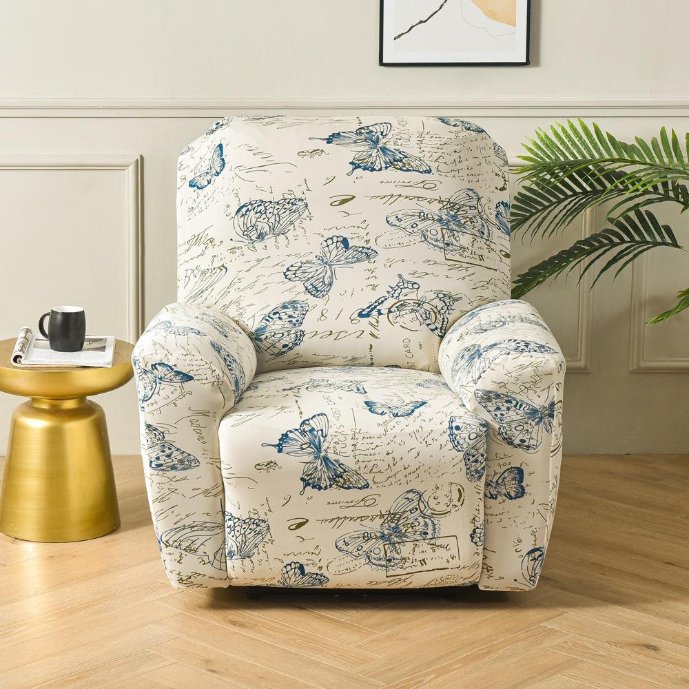 Elastic All-inclusive Sofa Recliner Cover, Printed Four-season Universal Function Single Sofa Cover