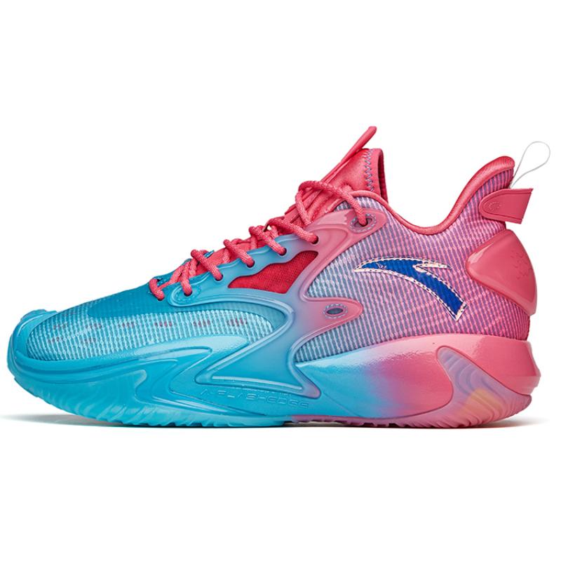 Anta Баскетбольные кроссовки Frenzy 3 Pro Mid-Top Мужские Фиолетово-Красные Непарные Кроссовки 112141651S-2 40