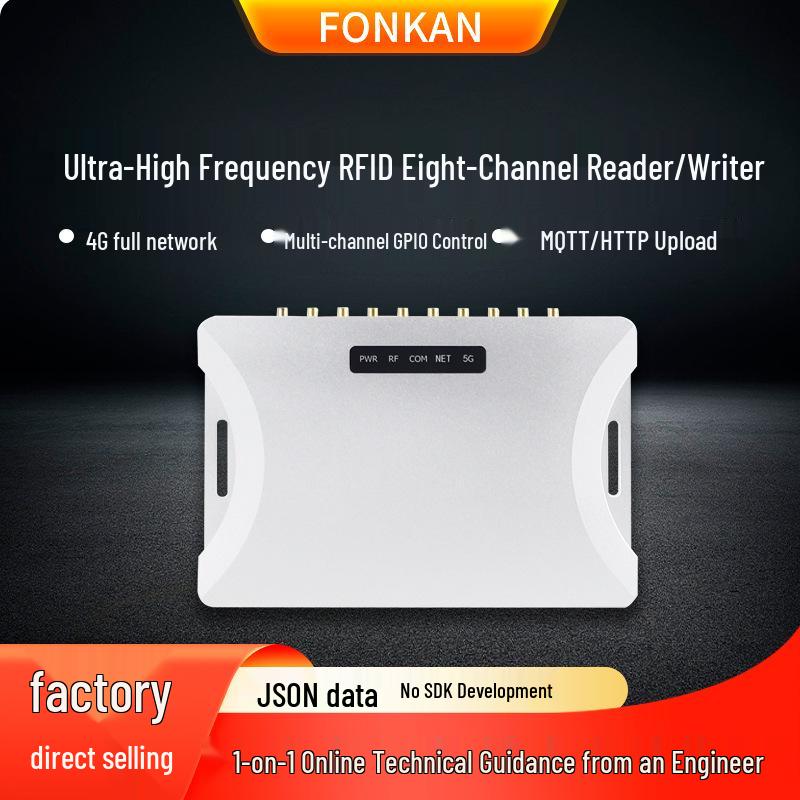 Android UHF RFID Reader: Eight-Channel, High-Performance Read/Write Device with HTTP & MQTT