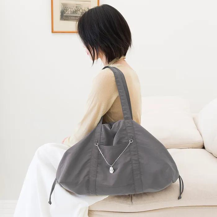 One Day Pendant String Bag_Charcoal