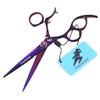 6.0 inch handle, Freelander, purple, left-handed scissors, flat scissors, left-handed scissors