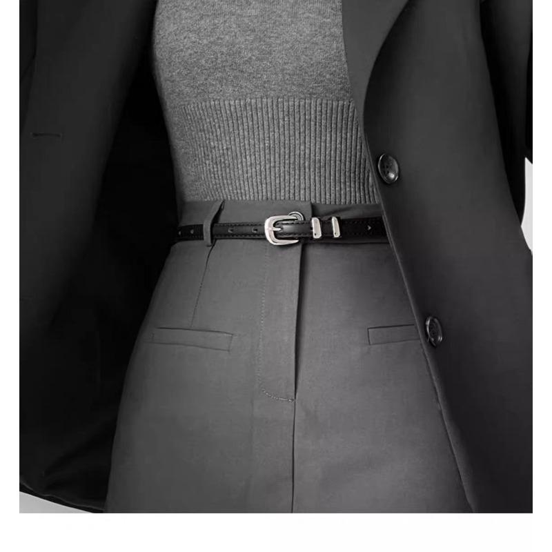 

Genuine Leather Thin Belt for Women with Jeans New Summer Korean Style High-end High-in-simple Belt for Women