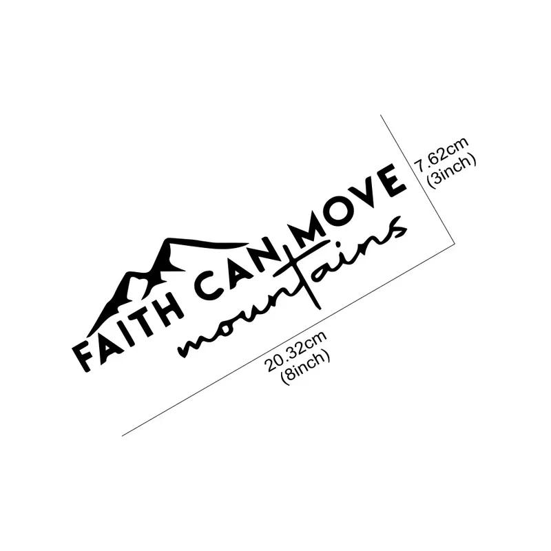 Faith Can Move Mounta Stickers Car Windshield Window Bumper Decor Decals Outdoor Vinyl Decoration Auto Tuning Accessories