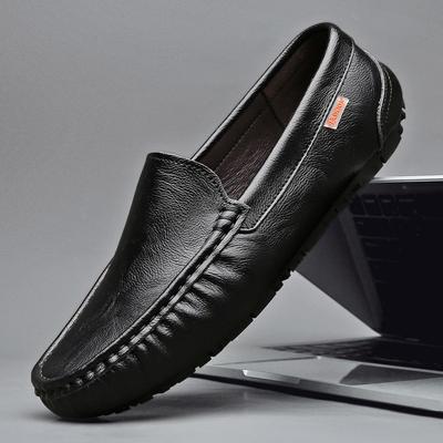 Mocassins homme Doudou chaussures grande taille 45 46 47 style britannique à semelle souple en cuir à une pédale