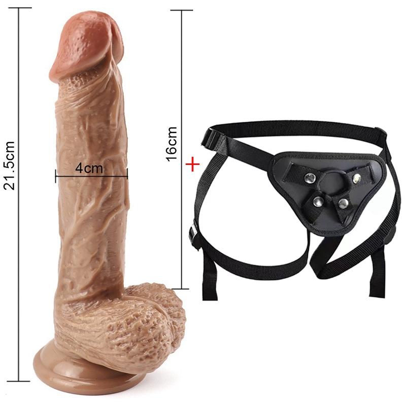MoDi Strapon για γυναίκες Ρεαλιστικό Dildo για Γυναίκα Μεγάλο λουρί Dildo στη ζώνη λουριών Dildos Sex Toys