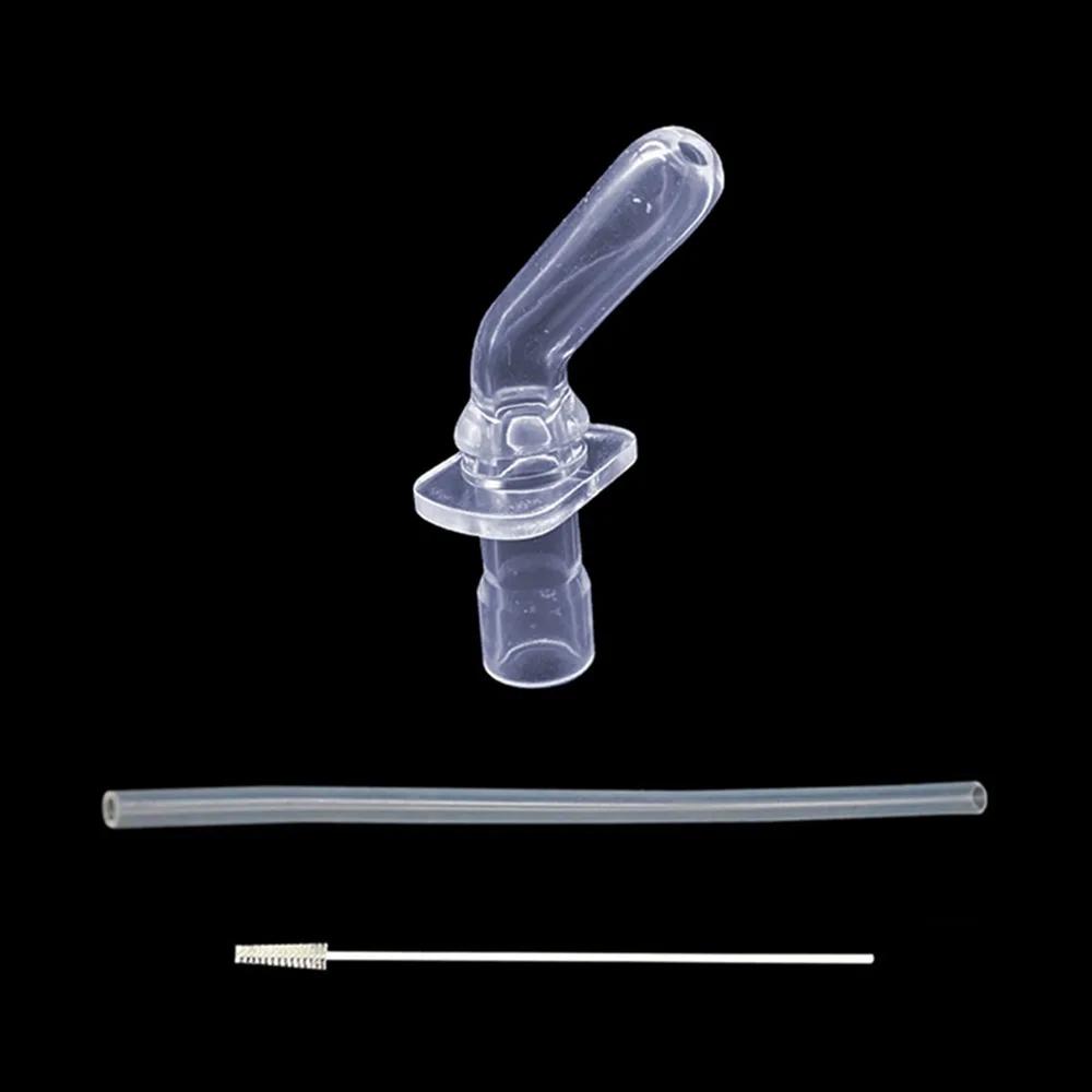 

1Set Food Level Silicone Straw Set with Brush Soft Pipe Mouth Suction Universal for Cille Double Drink Plastic Cup