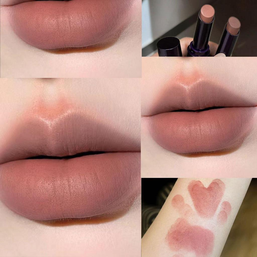 HERORANGE Bamboo Shadow Matte Nude Lipstick - Soft Mist, Subtle Fragrance, Natural Whitening Look