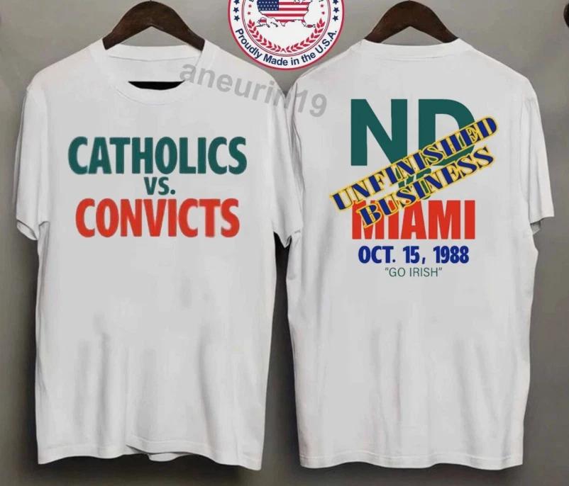 Catholics Vs Convicts 1988 Cotton T-Shirt L