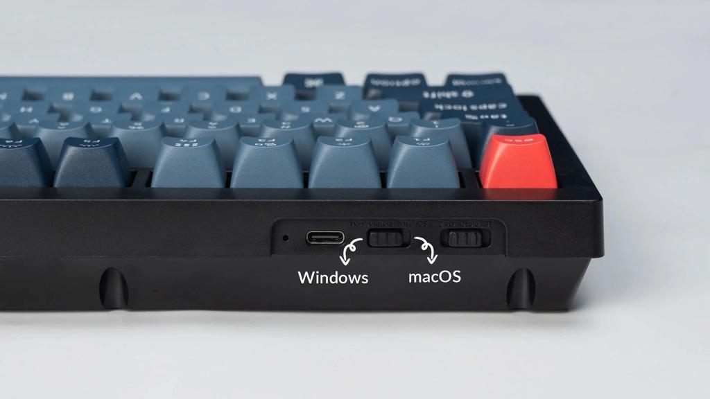 Keychron - V1 Max QMK/VIA Wireless Custom Mechanical Keyboard - Fully Assembled Knob Brown Mechanical Keyboard
