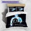 3pcs Custom Name Solo Leveling Bedding Set Duvet Cover Closure Includes 1 Duvet Cover & 2 Pillowcases for All Seasons Bedroom Decor