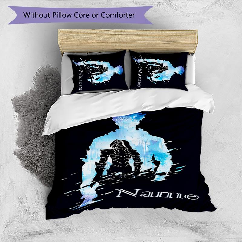 3pcs Custom Name Solo Leveling Bedding Set Duvet Cover Closure Includes 1 Duvet Cover & 2 Pillowcases for All Seasons Bedroom Decor