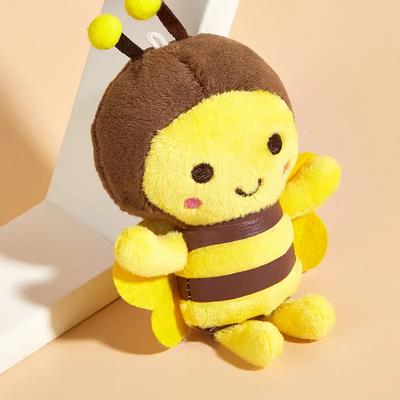 12cm Bienenfest Plüschpuppe Animation Bienenfest Aktivität Dekoration Geschenk Niedlicher Plüsch Kleiner Anhänger Plüsch-Bienenpuppe Taschenanhänger