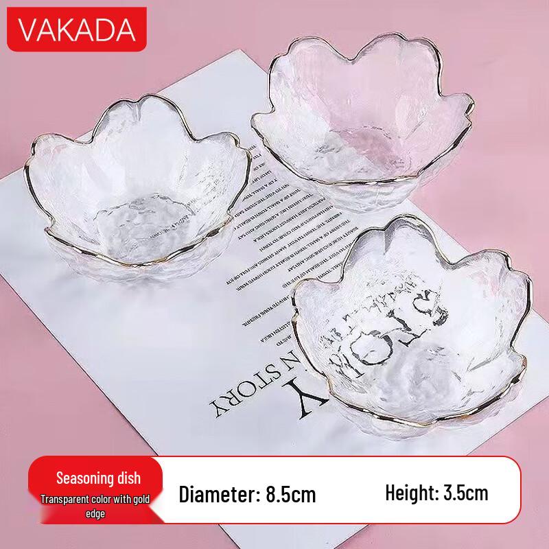 VAKADA Japanese Style Glass Dessert and Sauce Bowl