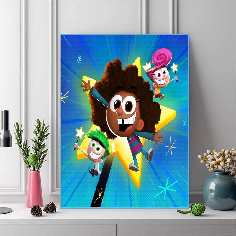 The Fairly OddParents 100% Round Full Drill 5D DIY Diamond Painting Embroidery Cross Stitch Rhinestone Décor