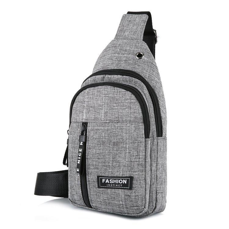 New men's breast bag, casual hiking multi-purpose chest shoulder messenger bag men's backpack