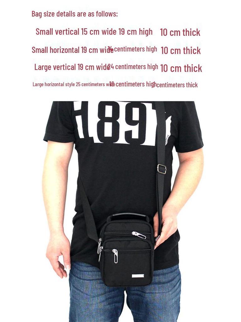 Men's Waterproof Oxford Canvas Crossbody Small Backpack - Korean Style