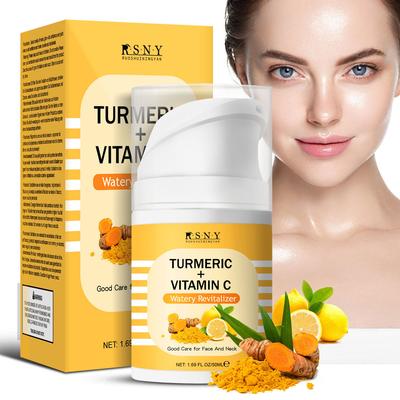 Crème Éclaircissante Curcuma VC 50ml Pot Bec de Canard Lisse Délicat Éclatant et Translucide Absorption Rapide par la Peau Sérum Anti-Âge au Rétinol