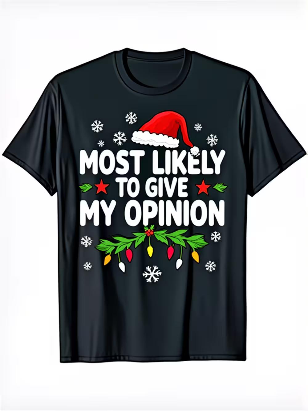 

[] Humorous Most Likely to Say What I for THINK T-Shirt- Black S