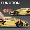 1:24 Lamborghini Revuelto With Spray Alloy Car Diecasts & Toy Vehicles Metal Toy Car Model Sound and Light Collection Kids Toy