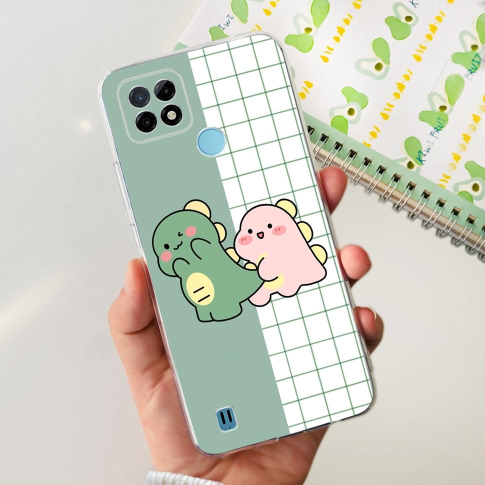 For Realme C21Y Case RMX3261  RMX3263 Cute Cartoon Cover Soft Silicone Phone Case For Realme C 21Y C21Y Bumper