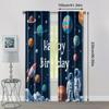 2pcs   Curtain Popular Astronaut Birthday Versatile Polyester (without rod) Art Deco Festive Use for Living Room   Bedroom
