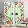 2pcs,2D Plane Printing Print Curtains On Transfers for Back Versatile Polyester Fabric (without Rod) Decorations For Home Ldeal