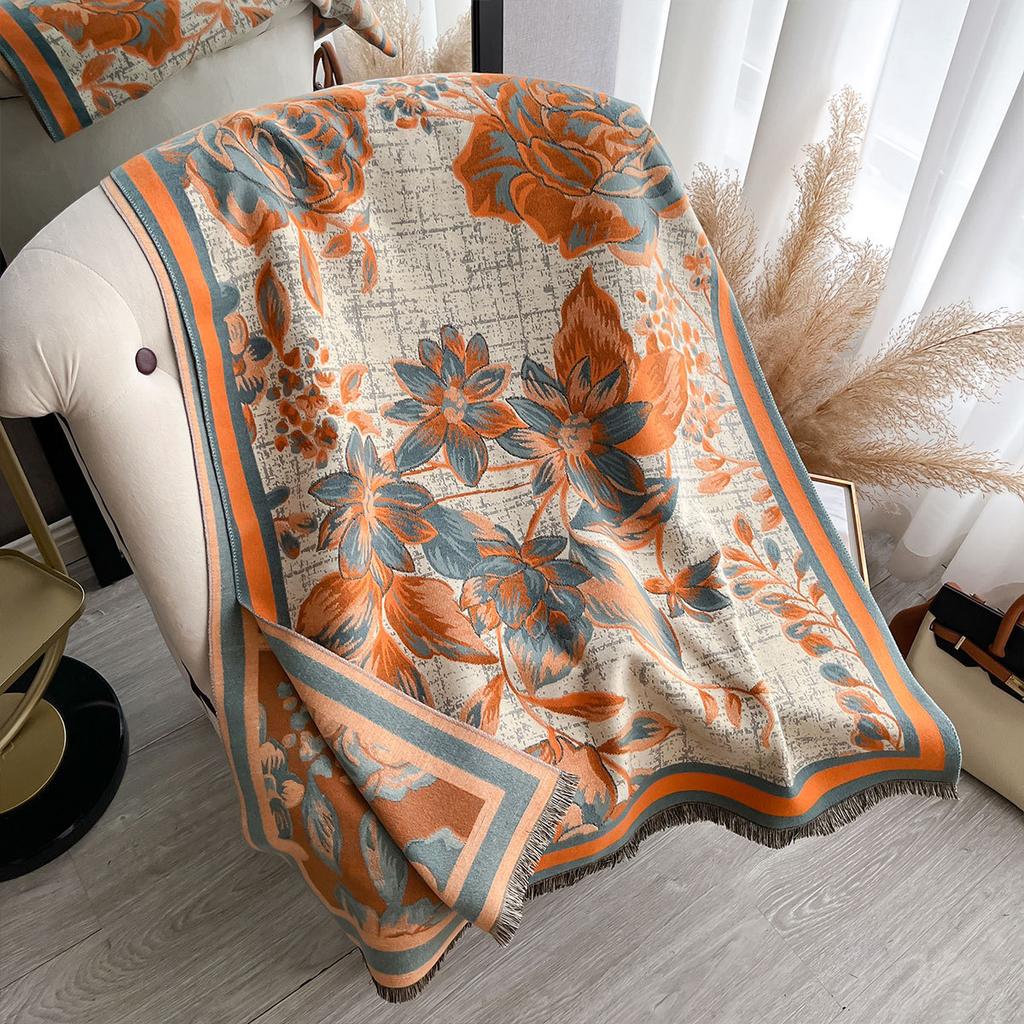 Koreanische Version bedruckter modischer Imitatkashmirschal Damen Winter vielseitig Student verdickt kalter Schal doppelt verwendbares Schultertuch