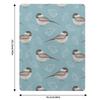 Chickadees and Frosted Leaves Throw Blanket Soft Comfort Blanket for Reading Watching TV