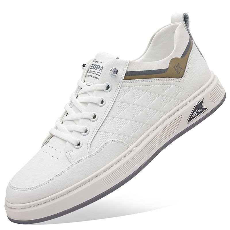 

Spring Trendy New Men s White Shoes Versatile Soft Bottom Men s Trendy Casual Shoes Breathable and Comfortable Soft Board Shoes 44 белый
