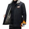 Men's Fleece-Lined Lambswool Jacket: Thick Cotton-Padded Outerwear for Autumn/Winter