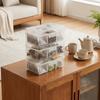 Plastic Tea Bag Storage Box Large Capacity Sealed Sugar Packet Storage Box with Removable Dividers Dust-proof Tea Bag Holder