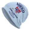 Gorro de punto con diseño de bandera de Noruega para mujer, estilo Hip Hop, para Unisex, cálido de invierno, con diseño de fiordo y montaña, Gorros