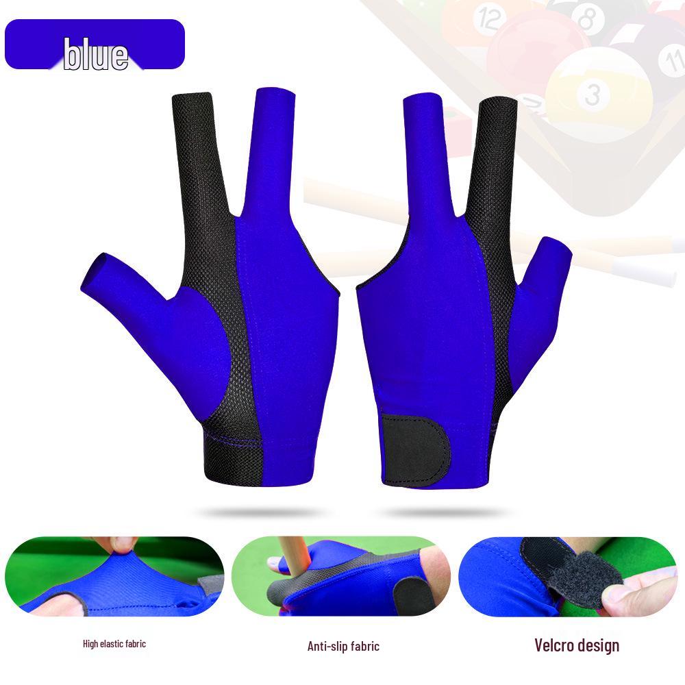 

Универсальные безпалые нескользящие бильярдные перчатки, эластичные и дышащие, подходят для обеих рук. синий