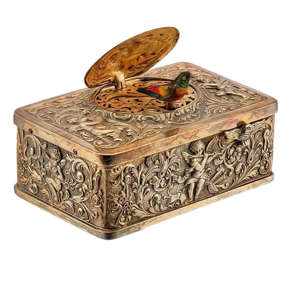 Vintage Singing Bird Music Box Elegant Mechanical Music Box Wind Up Music Box  Home Decoration