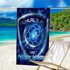 Custom Name Beach Towel Al Hilal FC Crest Beach Towel, Soft Microfiber, Gift for Her/Him, Birthday, for Pool, Beach, Travel, Fan gifts