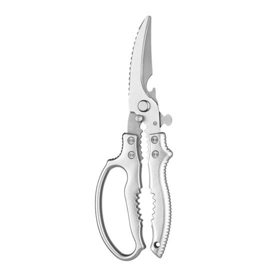 Heavy-Duty Kitchen Shears, Stainless Steel Poultry Scissors for Chicken Fish Ribs, 6-in-1 Tool with Bottle Opener, Fish Scale Scraper Nut Cracker