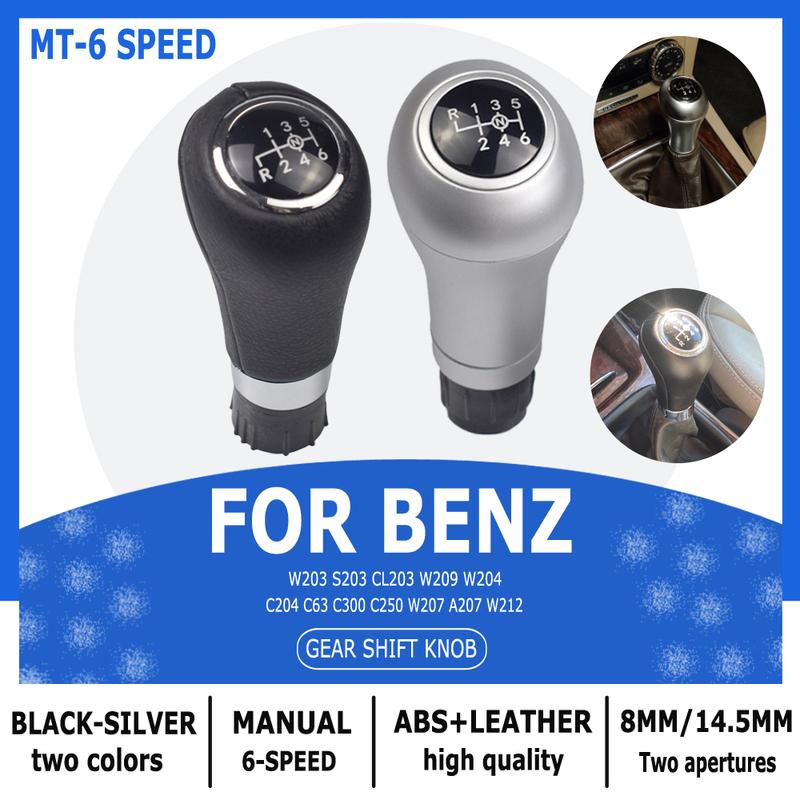 For Mercedes Benz W203 S203 CL203 W209 W204 C300 C250 W207 A207 W212 6 Speed Manual Car Gear Shift Knob Shifter Lever