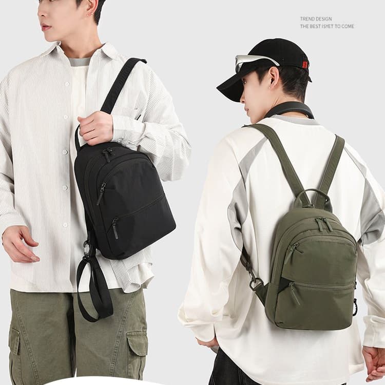 Zainetto mini in nylon leggero borsa al seno